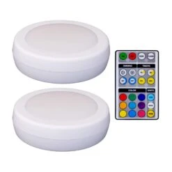 Westek White Battery Powered LED Puck Light With Remote 2 Pk 10 Westek White Battery Powered LED Puck Light With Remote 2 Pk -Luminexm Store 9be34392 2135 46b8 b7b6 f9fc4f2db900