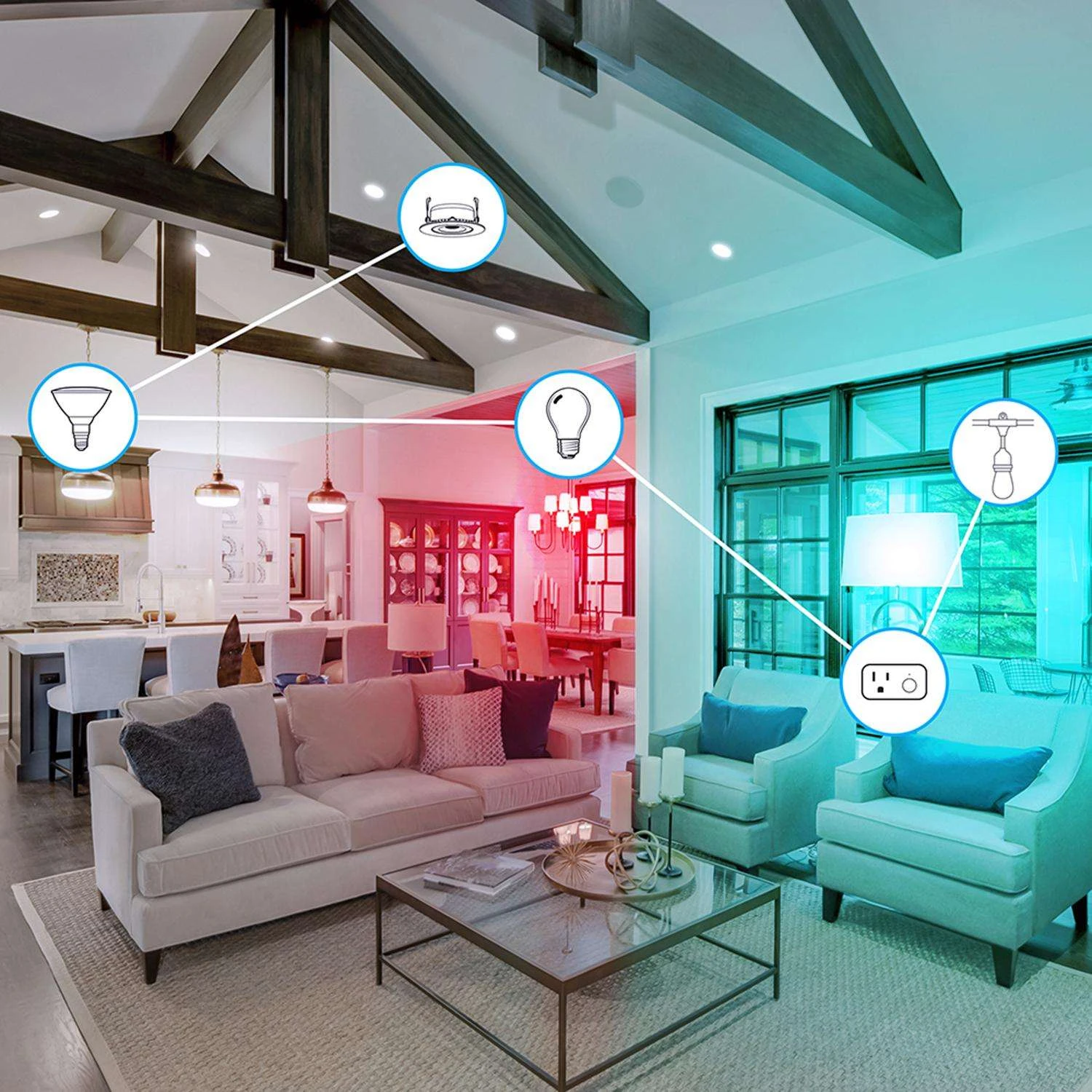 Feit Smart Home PAR38 E26 (Medium) Smart-Enabled LED Bulb Color Changing 90 Watt Equivalence 1 Pk 5 Feit Smart Home PAR38 E26 (Medium) Smart-Enabled LED Bulb Color Changing 90 Watt Equivalence 1 Pk - Image 3