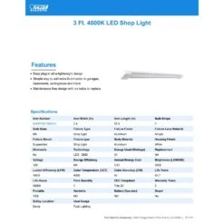 Feit SHOP 36 In. 1-Light Each 30 W LED Utility Light -Luminexm Store a3f5b5eb 2d91 4923 9a0d d894acf68286