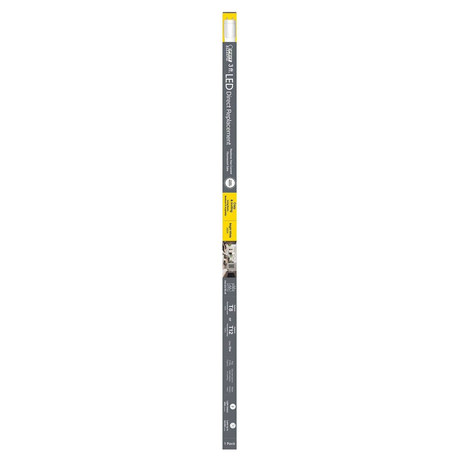 Feit Plug & Play T8 And T12 Warm White 35.9 In. G13 Linear LED Bulb 12 Watt Equivalence 1 Pk 3 Feit Plug & Play T8 And T12 Warm White 35.9 In. G13 Linear LED Bulb 12 Watt Equivalence 1 Pk