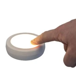 Amertac White Battery Powered LED Puck Light 1 Pk -Luminexm Store ace0b9c6 ae22 4529 b28b a1741fced38f