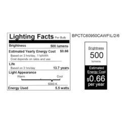 Feit White Filament BA10 E12 (Candelabra) Filament LED Bulb Daylight 60 Watt Equivalence 2 Pk -Luminexm Store b7eb792e 2d14 4a29 8ec2 ca9d26002a24