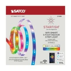 Satco Starfish 72 In. L Multicolored Plug-In LED Tape Light 1 Pk -Luminexm Store b950c752 ad75 420f bedb 026978be47f1