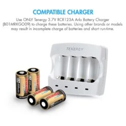 Tenergy Lithium Ion CR123A 3.7 V 0.65 Ah Rechargeable Battery 4 Pk -Luminexm Store b9b6d3d0 cf24 4db8 901e 4272902119db