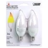 Feit LED CA10 (Flame Tip) E12 (Candelabra) LED Flame Bulb Warm White 2 Watt Equivalence 2 Pk -Luminexm Store bbe6c1d6 6e18 46ad 8b53 f53a45927ef4