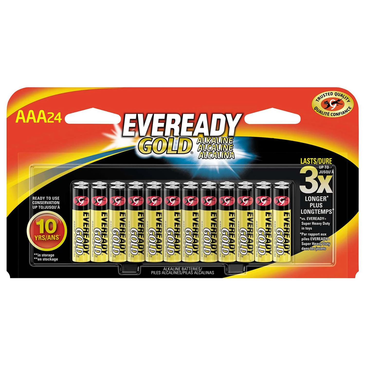Eveready Gold AAA Alkaline Batteries 24 Pk Carded 3 Eveready Gold AAA Alkaline Batteries 24 Pk Carded