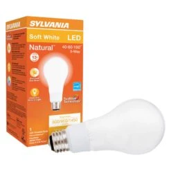 Sylvania Natural A21 E26 (Medium) LED Bulb Soft White 40/60/100 Watt Equivalence 1 Pk -Luminexm Store c018e293 1d87 44dc 8579 02419e8f73e7