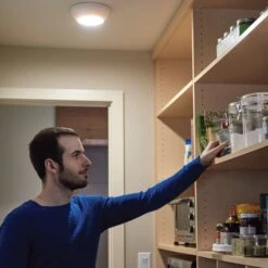 Mr. Beams 7.48 In. L White Battery Powered LED Motion Sensor Light 300 Lm -Luminexm Store c22ff351 da32 470b 8402 d82b0789e38b