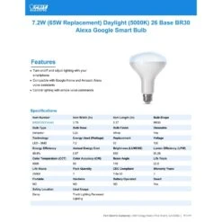 Feit Smart Home BR30 E26 (Medium) Smart-Enabled LED Bulb Daylight 65 Watt Equivalence 1 Pk -Luminexm Store c4a707ee 1736 493e bf6b 3a3c14d5dcbf