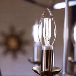 Feit White Filament BA10 E12 (Candelabra) Filament LED Bulb Daylight 60 Watt Equivalence 2 Pk -Luminexm Store c4a90526 aba5 48d9 9eca f15f2d8540b5