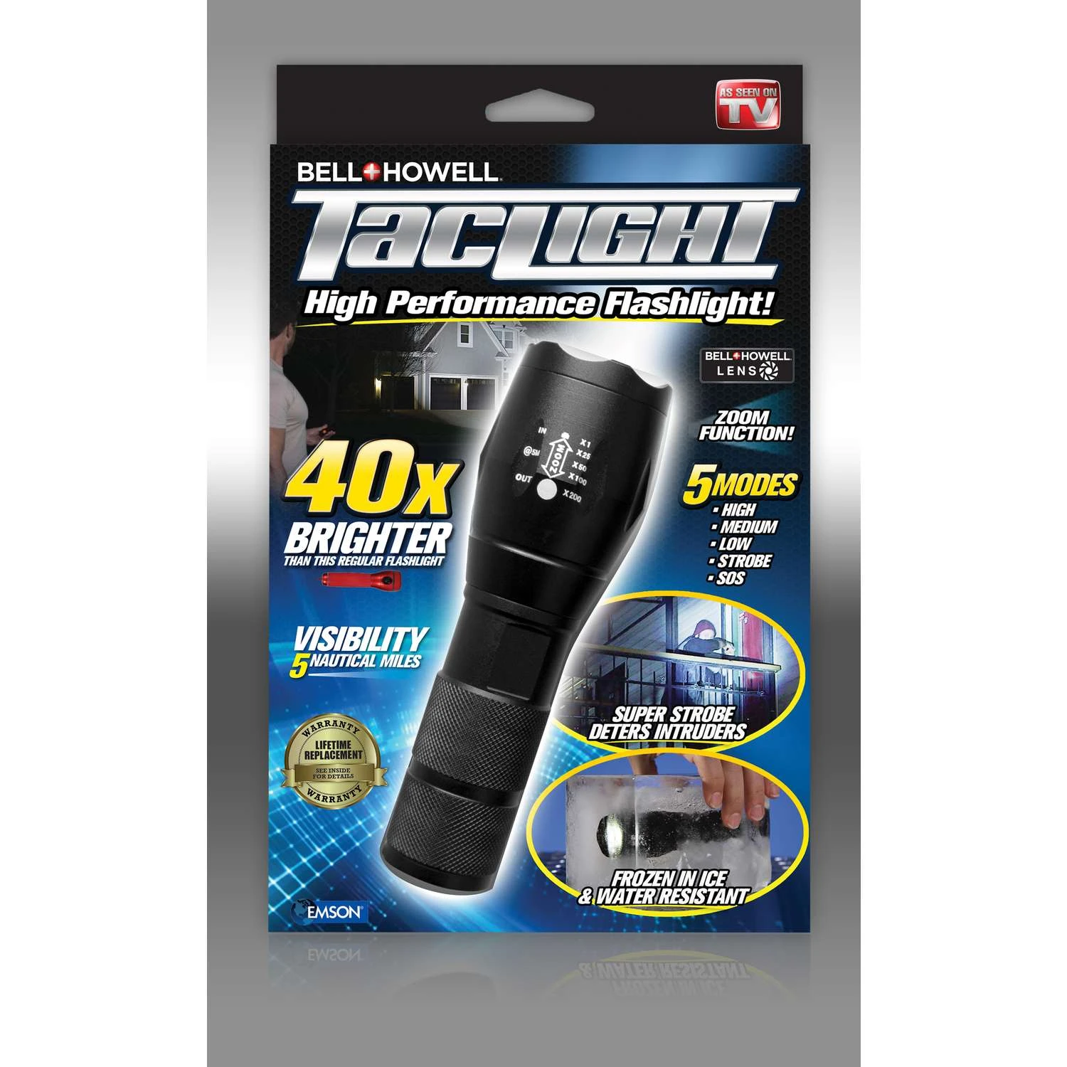 Bell & Howell As Seen On TV Black LED Tactical Flashlight AAA Battery 3 Bell & Howell As Seen On TV Black LED Tactical Flashlight AAA Battery