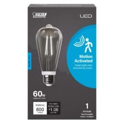Feit ST19 E26 (Medium) LED Motion Activated Bulb Daylight 60 Watt Equivalence 1 Pk