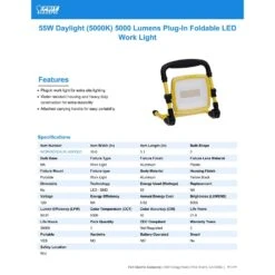 Feit Pro Series 5000 Lm LED Corded Stand (H Or Scissor) Work Light 13 Feit Pro Series 5000 Lm LED Corded Stand (H Or Scissor) Work Light -Luminexm Store ccda8a52 9059 45bb 8848 fb0c3b0c892e