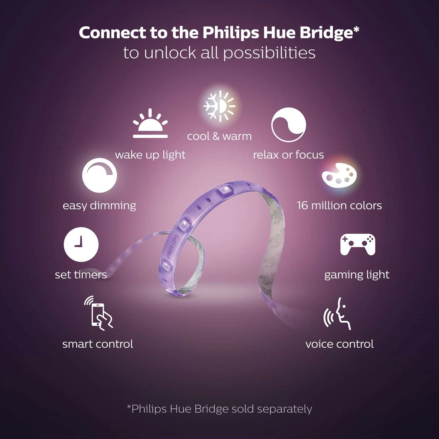 Philips Hue 80 In. L White LED Tape Light 1 Pk 5 Philips Hue 80 In. L White LED Tape Light 1 Pk - Image 3