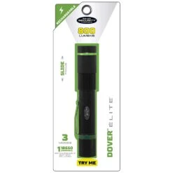 Police Security Dover 800 Lm Black LED Rechargeable Flashlight 18650 Battery