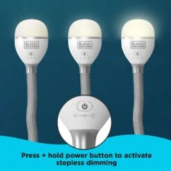 Black & Decker Black+Decker White LED Bendable Work Light -Luminexm Store d019d173 1545 4b68 9b3a 4f4f475149fc