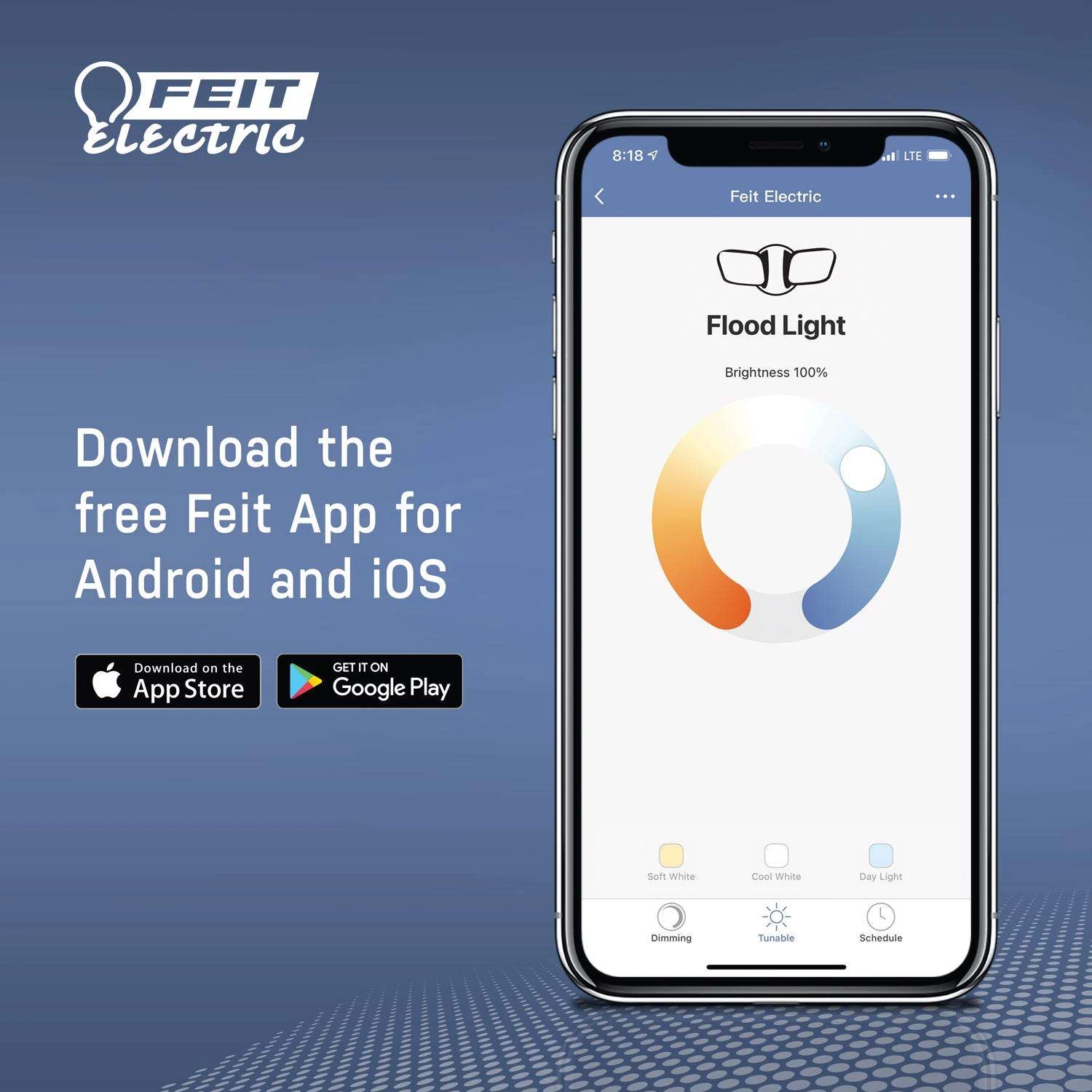 Feit Smart Home PAR38 E26 (Medium) Smart-Enabled LED Bulb Color Changing 90 Watt Equivalence 1 Pk 7 Feit Smart Home PAR38 E26 (Medium) Smart-Enabled LED Bulb Color Changing 90 Watt Equivalence 1 Pk - Image 5