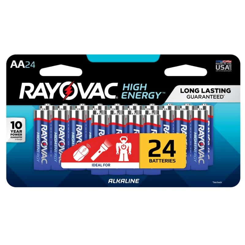Rayovac® Rayovac High Energy AA Alkaline Batteries 24 Pk Carded 3 Rayovac® Rayovac High Energy AA Alkaline Batteries 24 Pk Carded