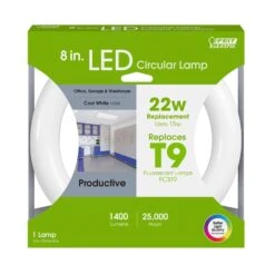 Feit Plug & Play Specialty Cool White 1.2 In. G10Q Circular LED Bulb 22 Watt Equivalence 1 Pk