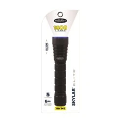 Police Security Skylar 1600 Lm Black LED Flashlight AA Battery