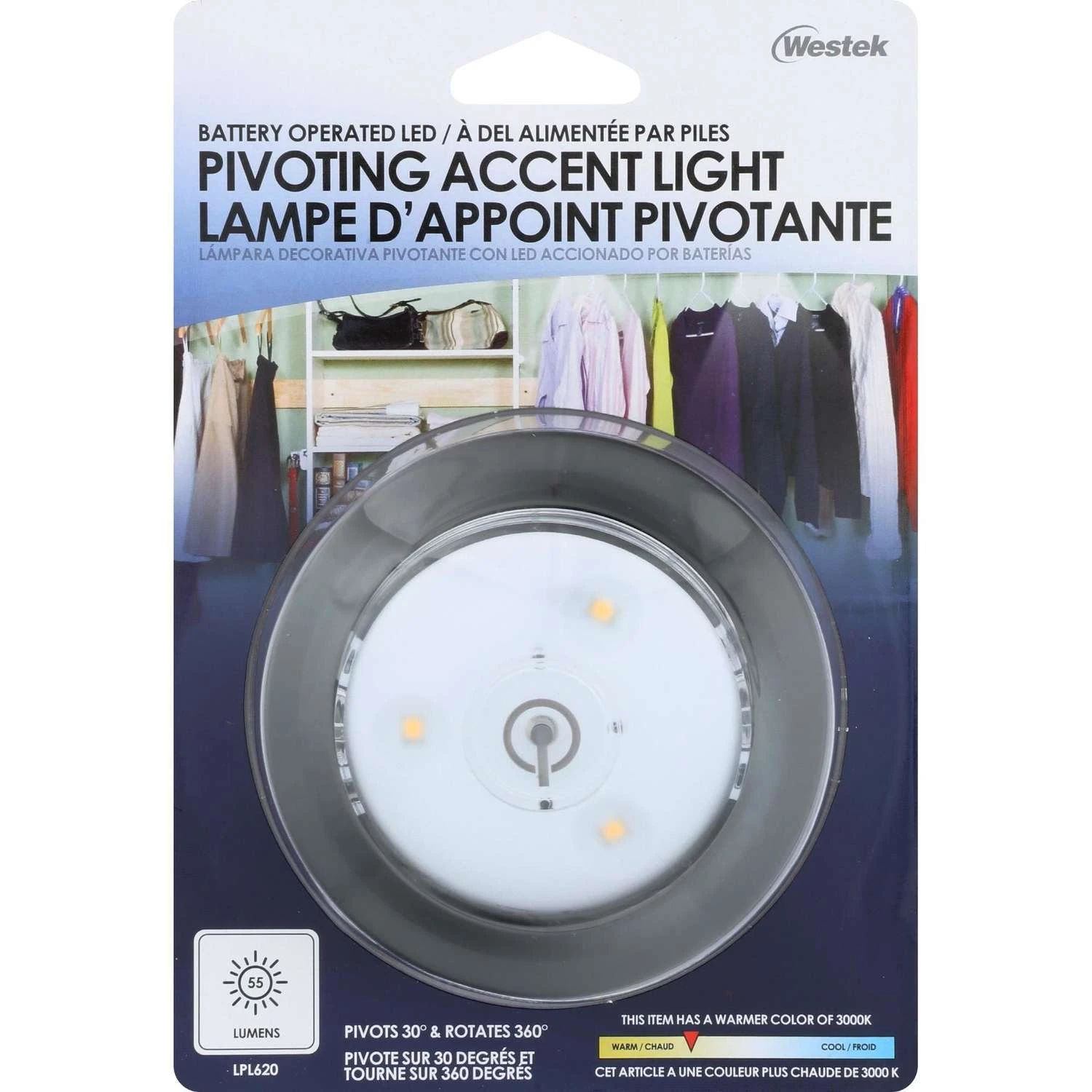 Rite Lite Gray Battery Powered LED Puck Light 1 Pk 4 Rite Lite Gray Battery Powered LED Puck Light 1 Pk - Image 2