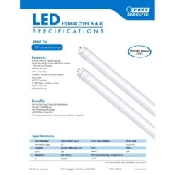 Feit LED Linears T8/T12 Daylight 93.3 In. 1 Pin Linear LED Tube Light Bulb 59 Watt Equivalence 1 Pk -Luminexm Store e80fb5d7 b45e 411c 90dd 3e037bfa498f