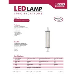 Feit LED R7S R7 LED Bulb Warm White 60 Watt Equivalence 1 Pk -Luminexm Store e89b0970 6dc1 4b45 bcdc 37211dc0f49d