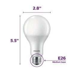 Philips A21 E26 (Medium) LED Bulb Soft White 100 Watt Equivalence 2 Pk -Luminexm Store eb6fb962 37da 42f9 a32e c0058d416eba