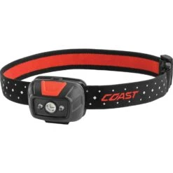 Coast FL19 330 Lm Black/Red LED Head Lamp AAA Battery