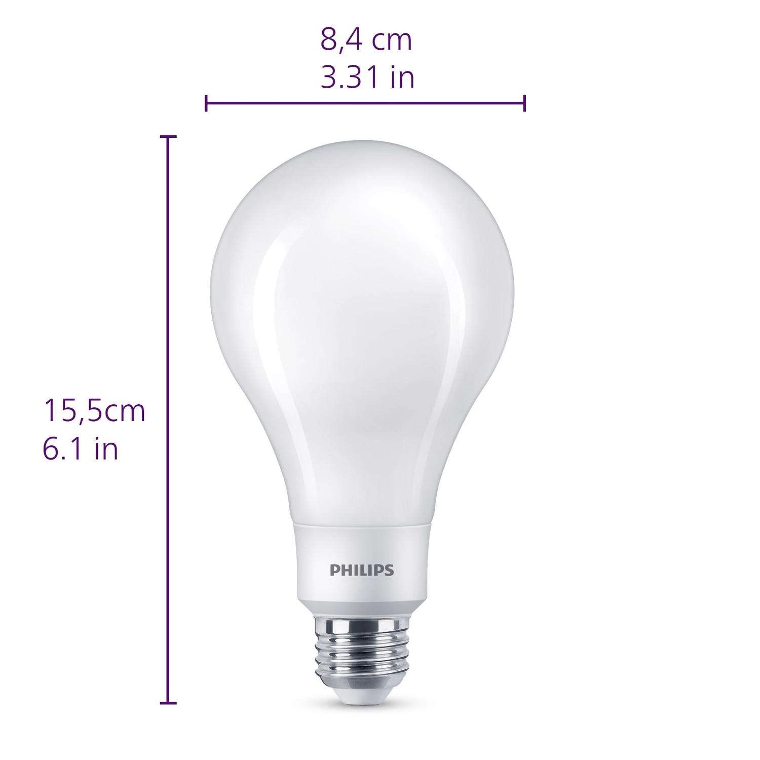 Philips A23 E26 (Medium) LED Bulb Daylight 300 Watt Equivalence 1 Pk 5 Philips A23 E26 (Medium) LED Bulb Daylight 300 Watt Equivalence 1 Pk - Image 3