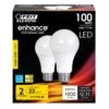Feit Enhance A19 E26 (Medium) LED Bulb Bright White 100 Watt Equivalence 2 Pk -Luminexm Store f3d681d4 045c 4c47 8670 d8677b52bf90