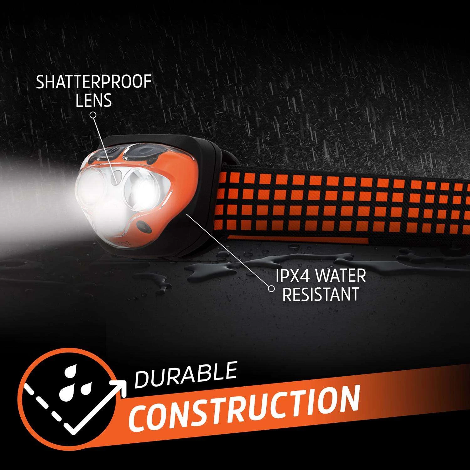 Energizer Vision Ultra High CRI 450 Lm Black/Orange LED Head Lamp AAA Battery 8 Energizer Vision Ultra High CRI 450 Lm Black/Orange LED Head Lamp AAA Battery - Image 6