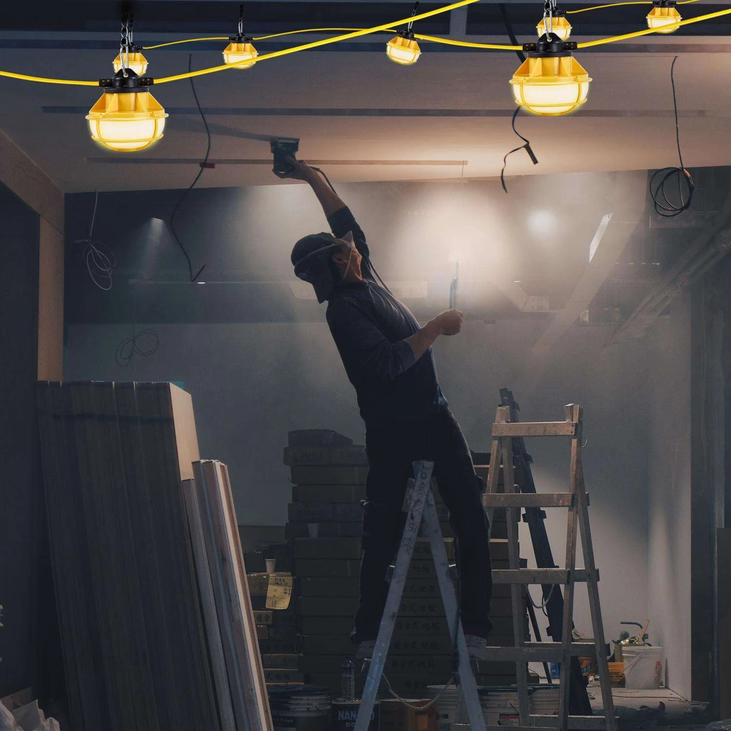 Feit Pro Series 8000 Lm LED Corded String/Linkable Work Light 8 Feit Pro Series 8000 Lm LED Corded String/Linkable Work Light - Image 6