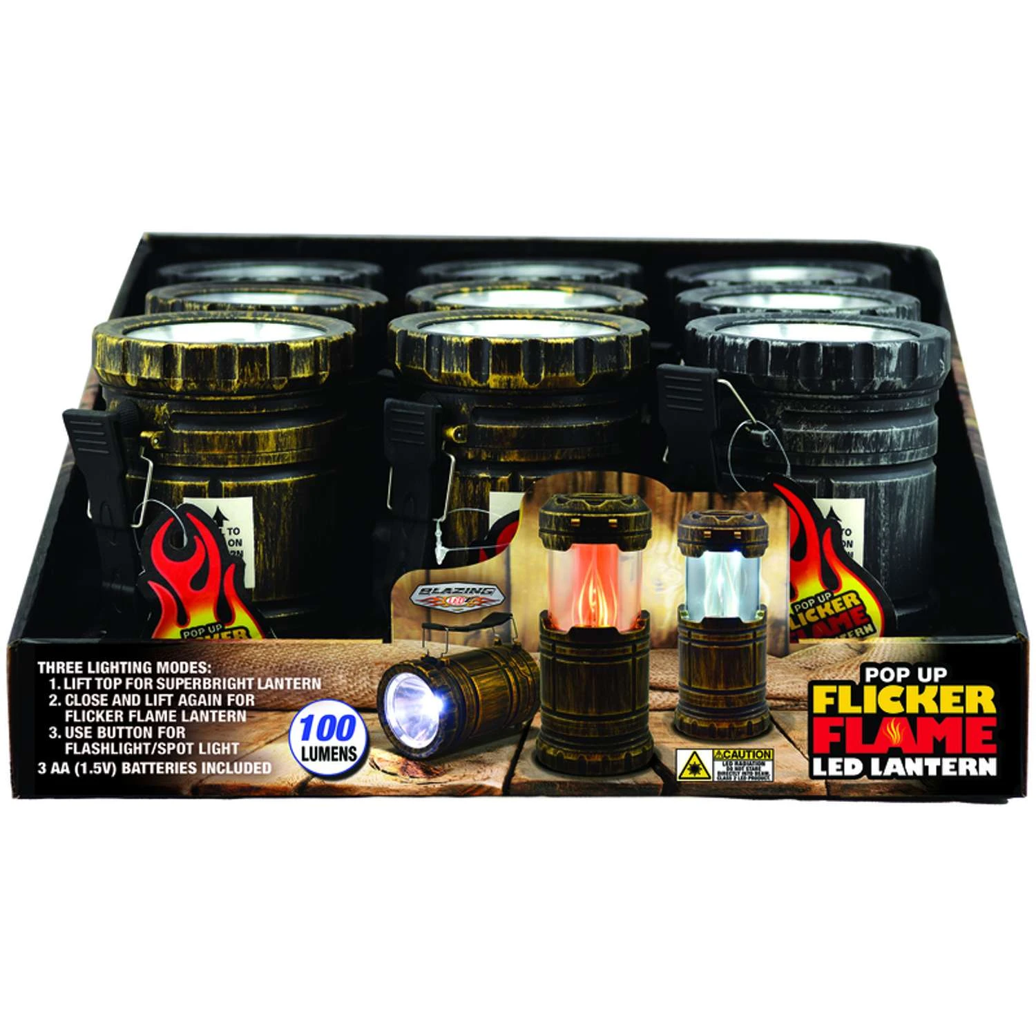 Blazing LEDz Flicker Flame 100 Lm Assorted LED Pop Up Lantern 3 Blazing LEDz Flicker Flame 100 Lm Assorted LED Pop Up Lantern