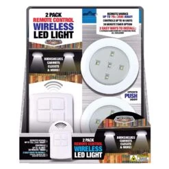 Blazing LEDz White Battery Powered LED Puck Light 2 Pk