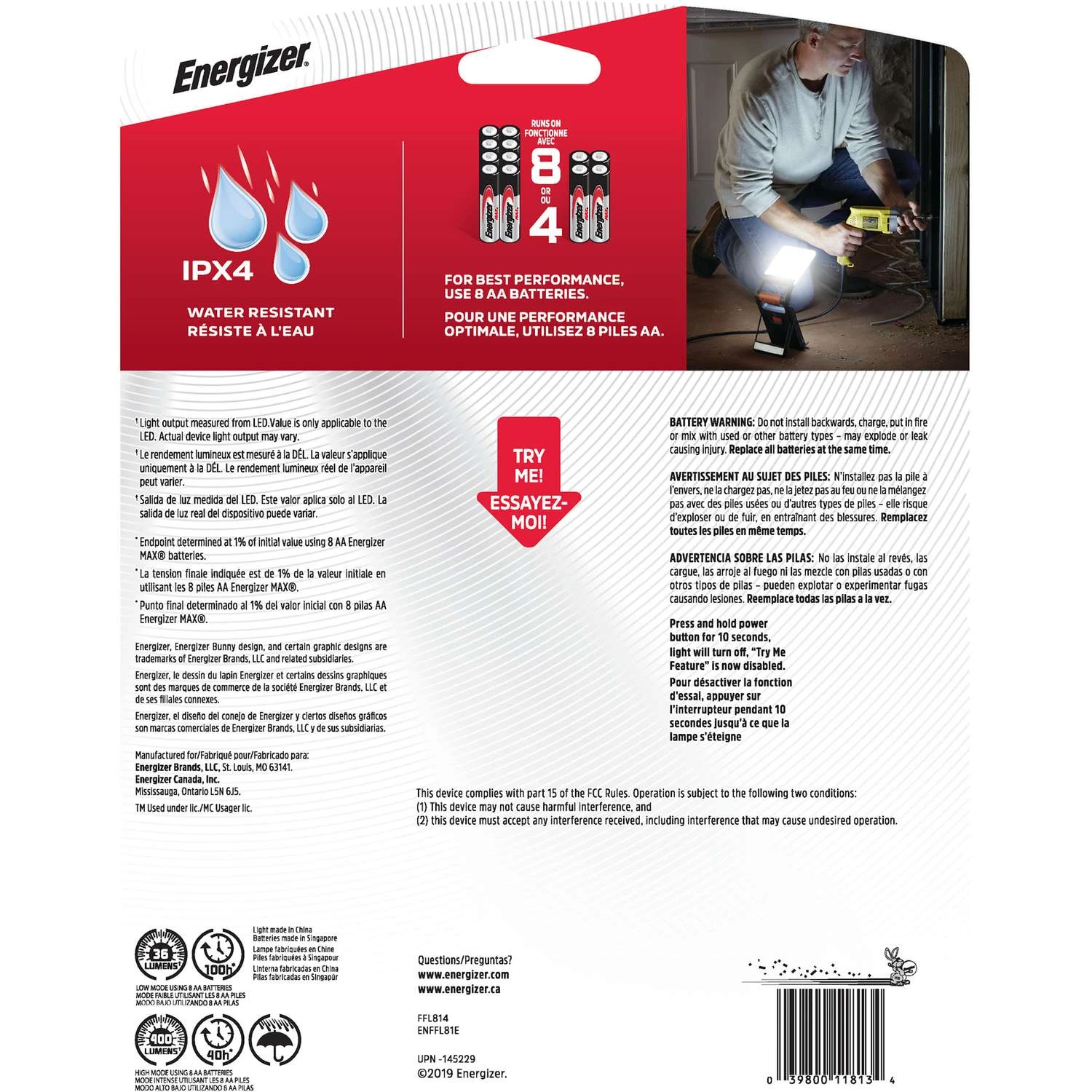 Energizer Fusion Technology 400 Lm Black/Orange Folding Lantern 5 Energizer Fusion Technology 400 Lm Black/Orange Folding Lantern - Image 3